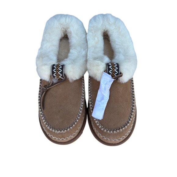 UGG‎ Womens Tasman Alpine Chestnut Slippers Size 10 Suede & Sheepskin Lined With - Picture 4 of 7